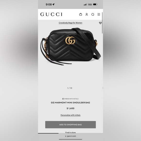 NWT Gucci GG Marmont Mini Shoulder Bag in Box - Picture 11 of 11
